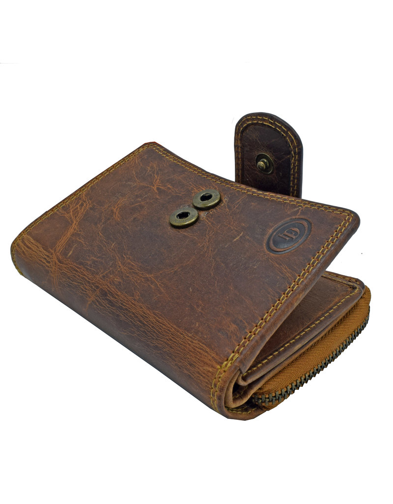 LD Leren Dames Portemonnee Met Rits