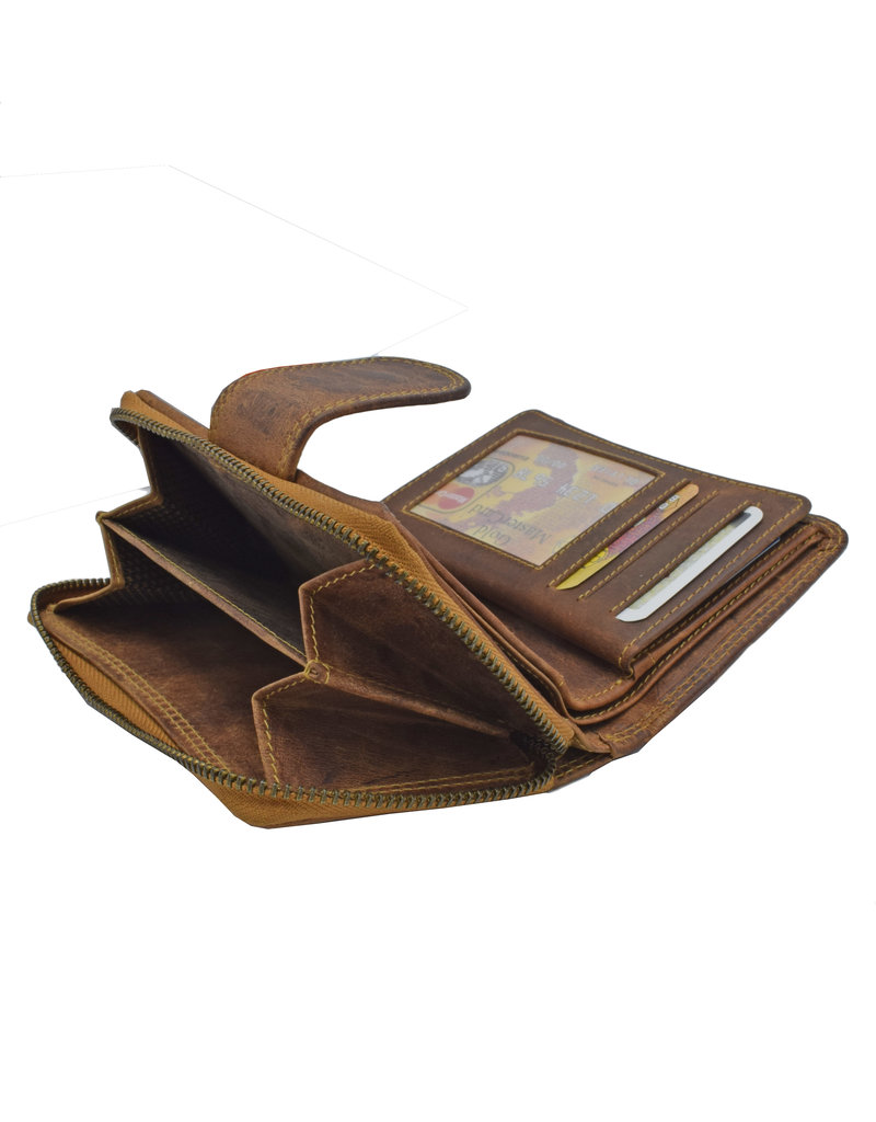 LD Leren Dames Portemonnee Met Rits