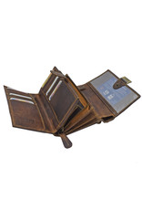 LD Geräumige Damen-Geldbörse aus Leder mit RFID – Personalisierbar & Optionale Sicherheitskette