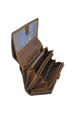 LD Leder Damen Portemonnaie Viele Kreditkartenfächer