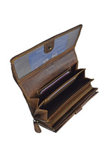 LD Leder Damen Portemonnaie Viele Kreditkartenfächer