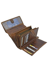 LD Leder Damen Portemonnaie Viele Kreditkartenfächer