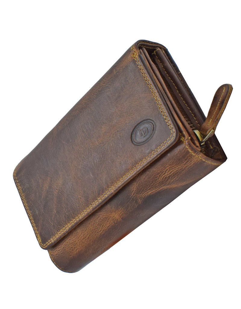 LD Leren Dames Portemonnee Zeer Uitgebreid Veel Pasjes