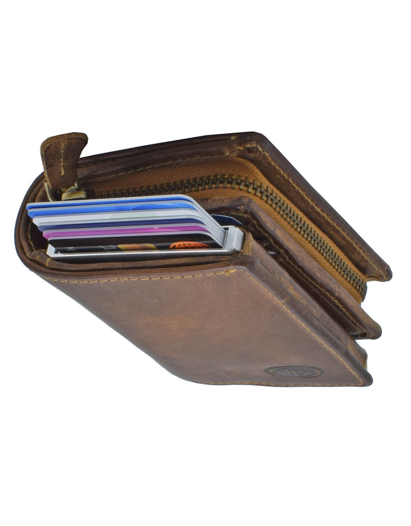 LD Pasjeshouder Portemonnee met Rits Hunter Rundleer