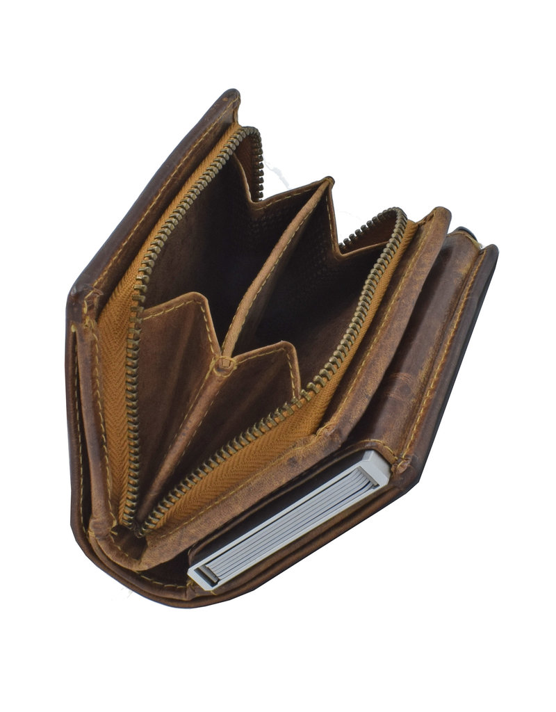 LD Pasjeshouder Portemonnee met Rits Hunter Rundleer
