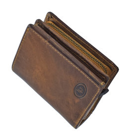 LD Kreditkartenhalter Geldbörse mit Reißverschluss Hunter Rindleder