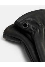 Crud Handgemaakte Leren Handschoenen Zwart