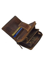 LD Kompaktes Leder Reißverschluss Geldbörse