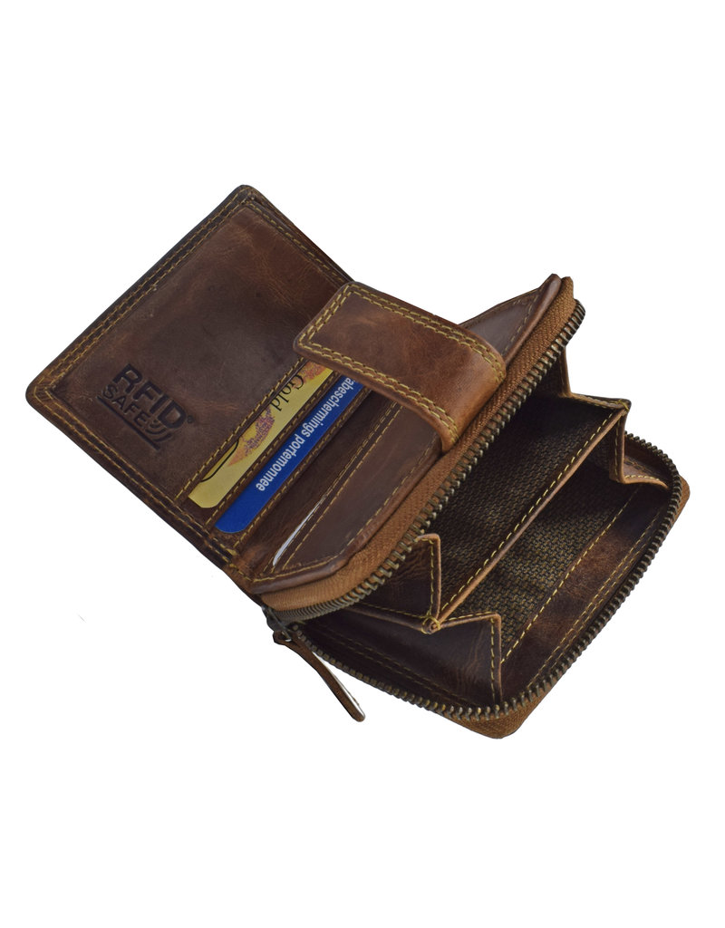 LD Compacte Leren Rits Portemonnee