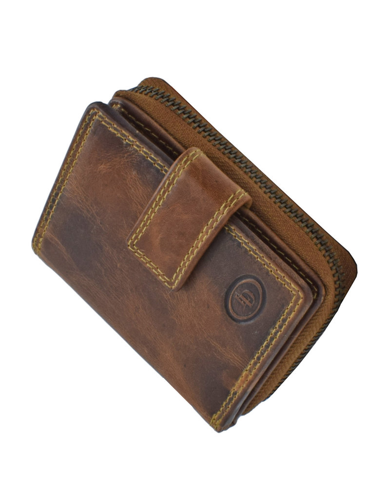 LD Compacte Leren Rits Portemonnee