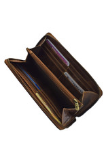 LD Grote Leren Rits Portemonnee