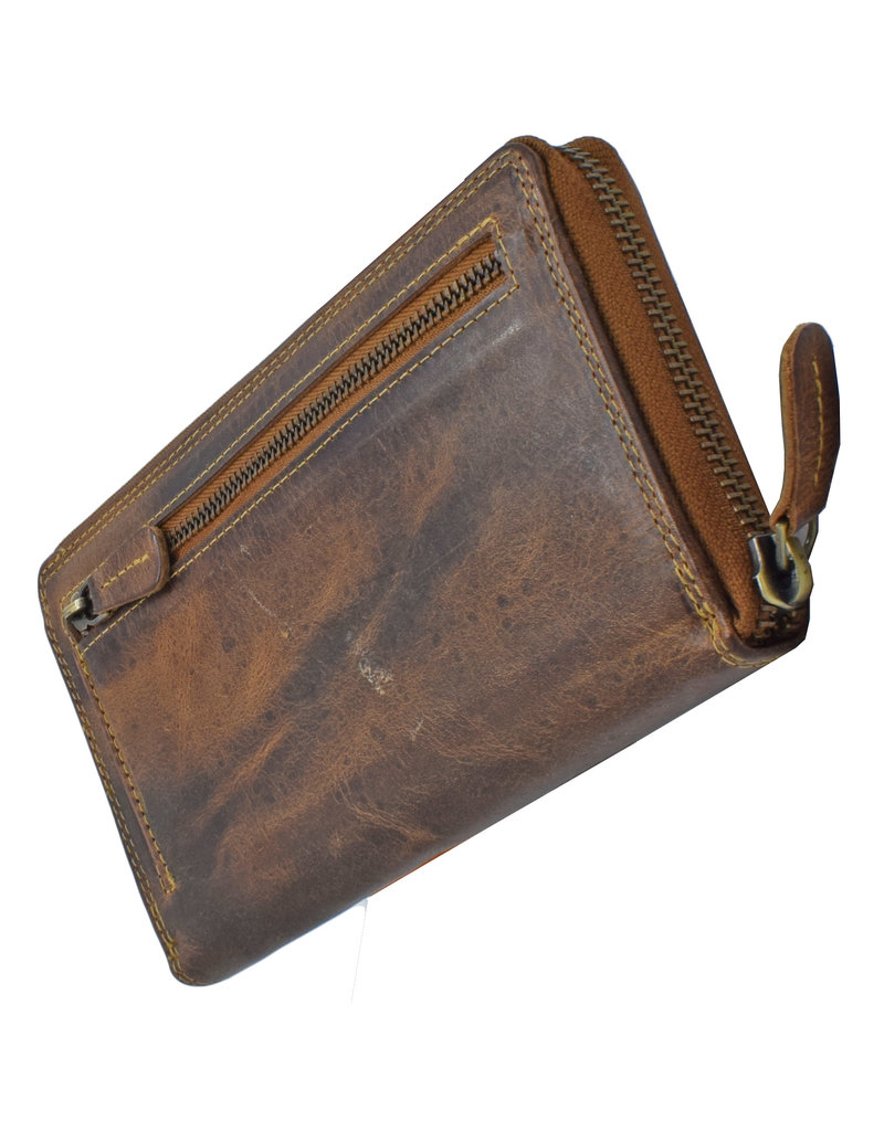 LD Kompaktes Leder Reißverschluss Geldbörse  - Copy