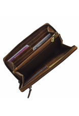 LD Grote Leren Rits Portemonnee