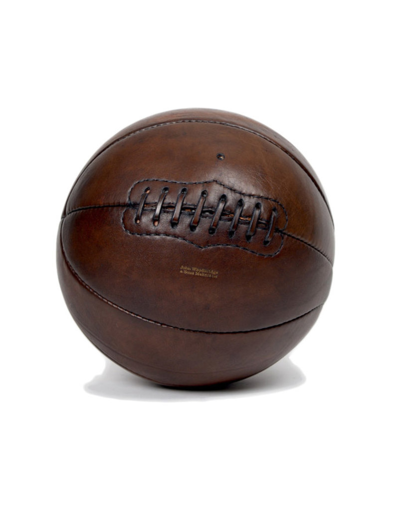John Woodbridge Retro Vintage Leren Basketbal 1910