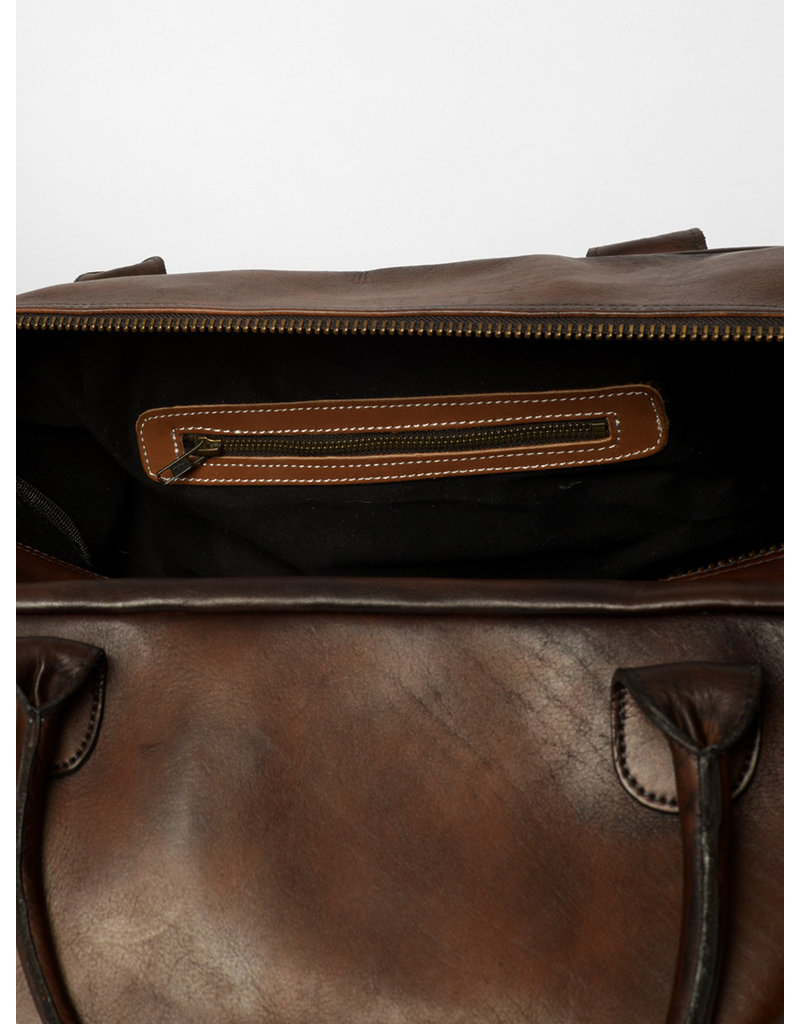 John Woodbridge Handgefertigte Leder Weekender Reisetasche