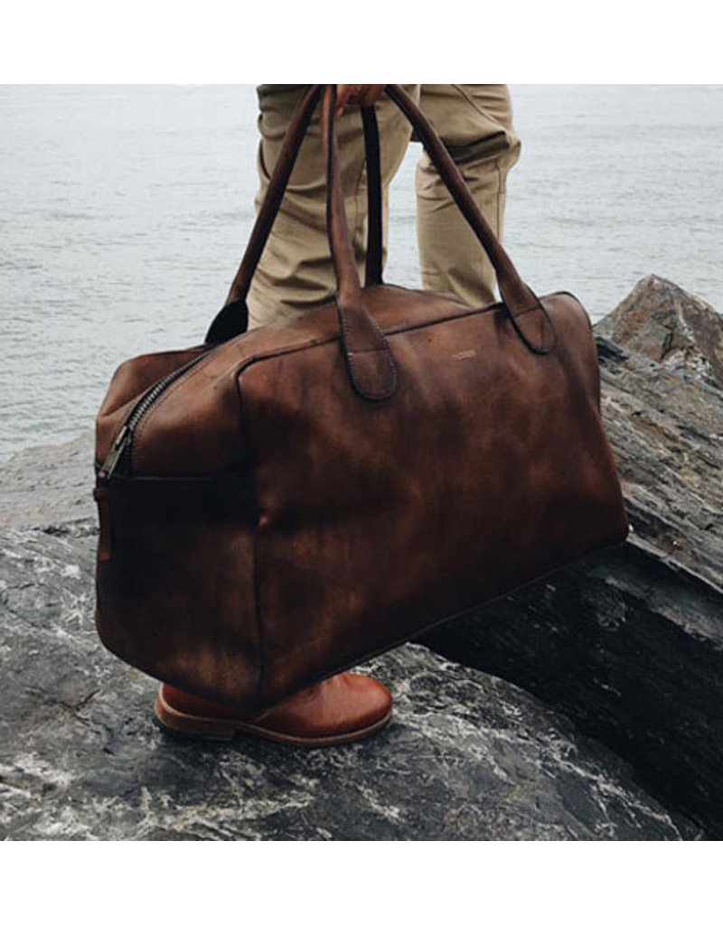 John Woodbridge Handgefertigte Leder Weekender Reisetasche