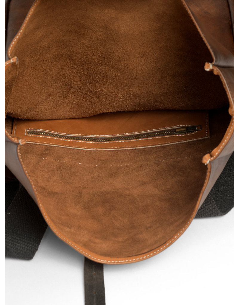 John Woodbridge Handgefertigte Leder Rucksack Rolltop