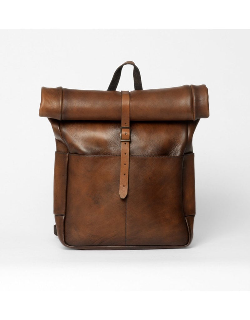 John Woodbridge Handgefertigte Leder Rucksack Rolltop