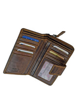 LD Leder Reißverschluss Geldbörse  Medium