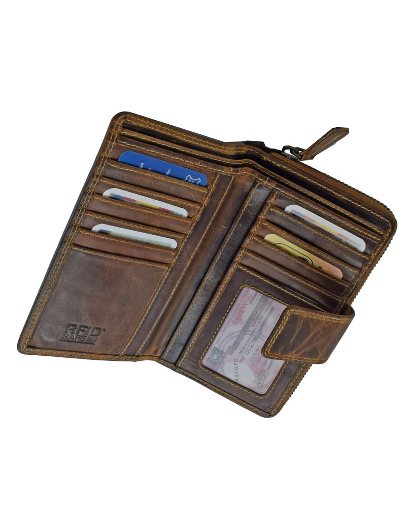 LD Leren Rits Portemonnee Medium