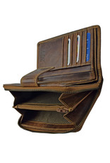 LD Leder Reißverschluss Geldbörse  Medium