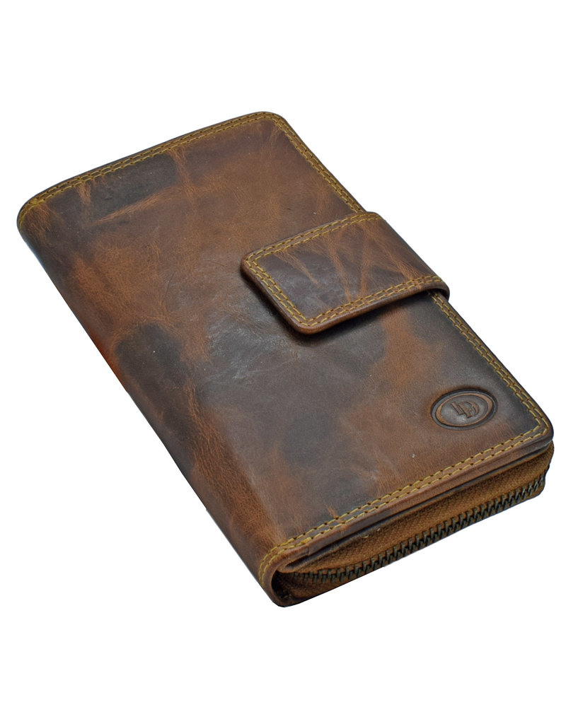 LD Leder Reißverschluss Geldbörse  Medium