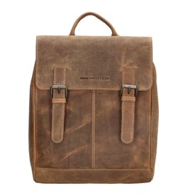 Hide & Stitches Leder Rucksack Braun