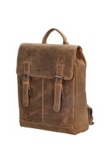 Hide & Stitches Leder Rucksack Braun