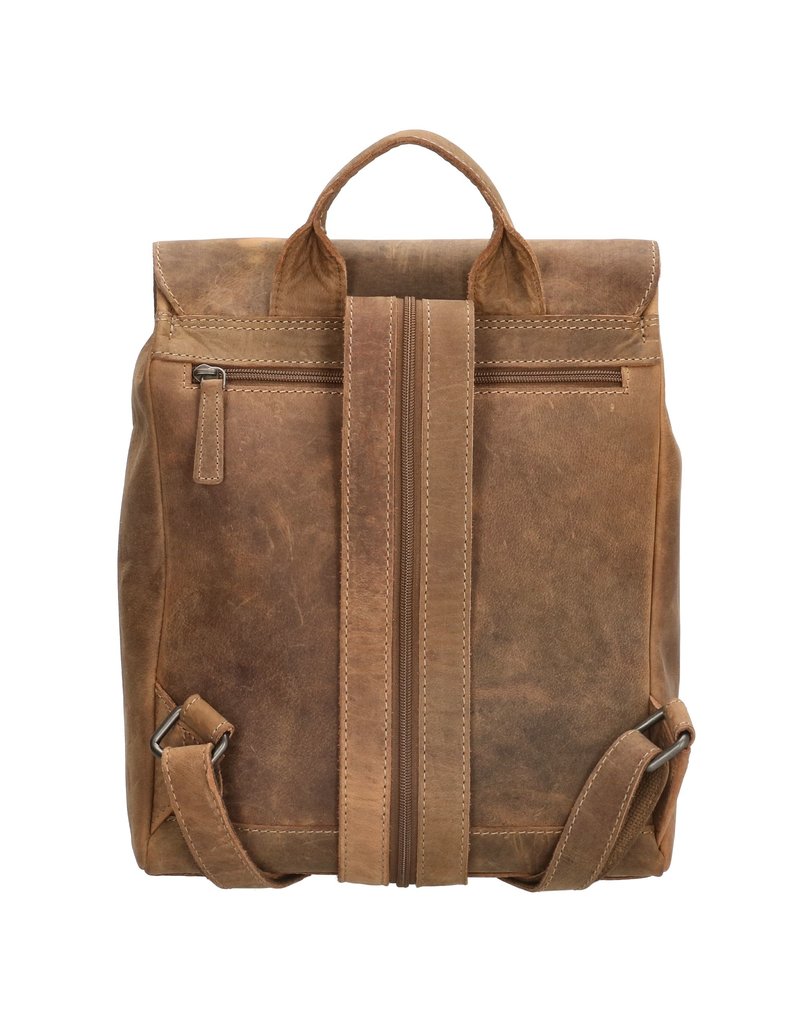 Hide & Stitches Leder Rucksack Braun