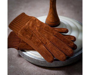 Suede Leder Herren - Handschuhe Barneys Tobacco Leather