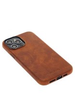 Minim Leder Handyhülle Für iPhone 14 Pro Max Back Cover Cognac