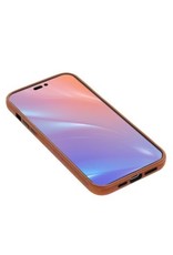 Minim Leder Handyhülle Für iPhone 14 Pro Max Back Cover Cognac