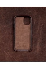 Minim Leder Handyhülle Für iPhone 14 Pro Max Back Cover Braun