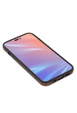 Minim Leder Handyhülle Für iPhone 14 Pro Max Back Cover Braun