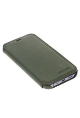 Minim Leder Handyhülle Für iPhone 14 Bookcase Olive