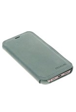 Minim Leder Handyhülle Für iPhone 14 Bookcase Blau