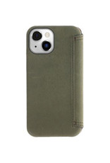 Minim Leder Handyhülle Für iPhone 14 Plus Bookcase Olive