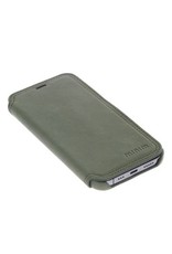 Minim Leder Handyhülle Für iPhone 14 Pro Bookcase Olive