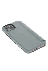 Minim Leder Handyhülle Für iPhone 14 Pro Max Bookcase Blau