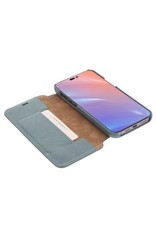 Minim Leder Handyhülle Für iPhone 14 Pro Max Bookcase Blau