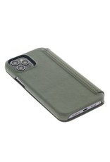 Minim Leder Handyhülle Für iPhone 14 Pro Max Bookcase Olive