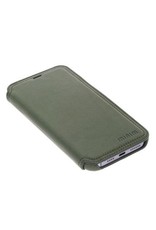 Minim Leder Handyhülle Für iPhone 14 Pro Max Bookcase Olive