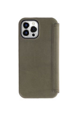 Minim Leder Handyhülle Für iPhone 14 Pro Max Bookcase Olive