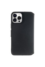 Minim Leder Handyhülle  iPhone 14 Pro Max 2 in 1 Wallet Case Schwarz