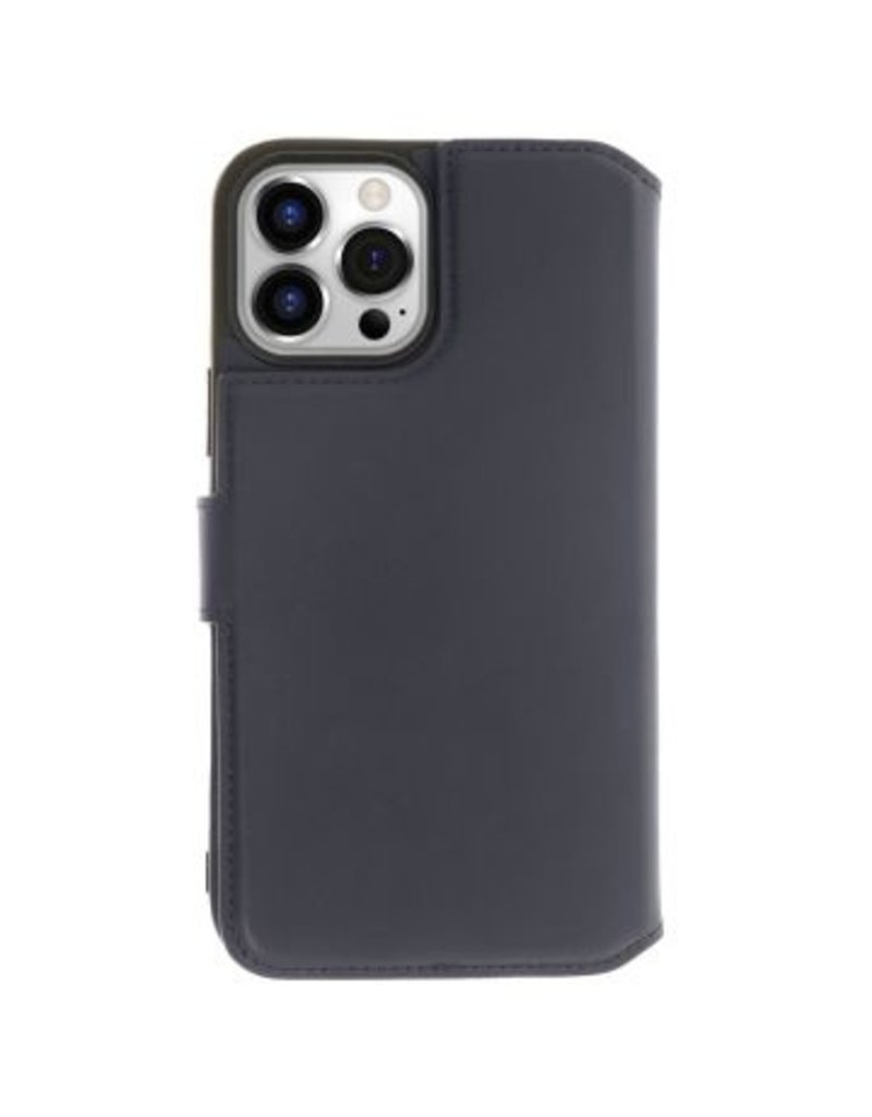 Minim Leder Handyhülle  iPhone 14 Pro Max 2 in 1 Wallet Case Blau