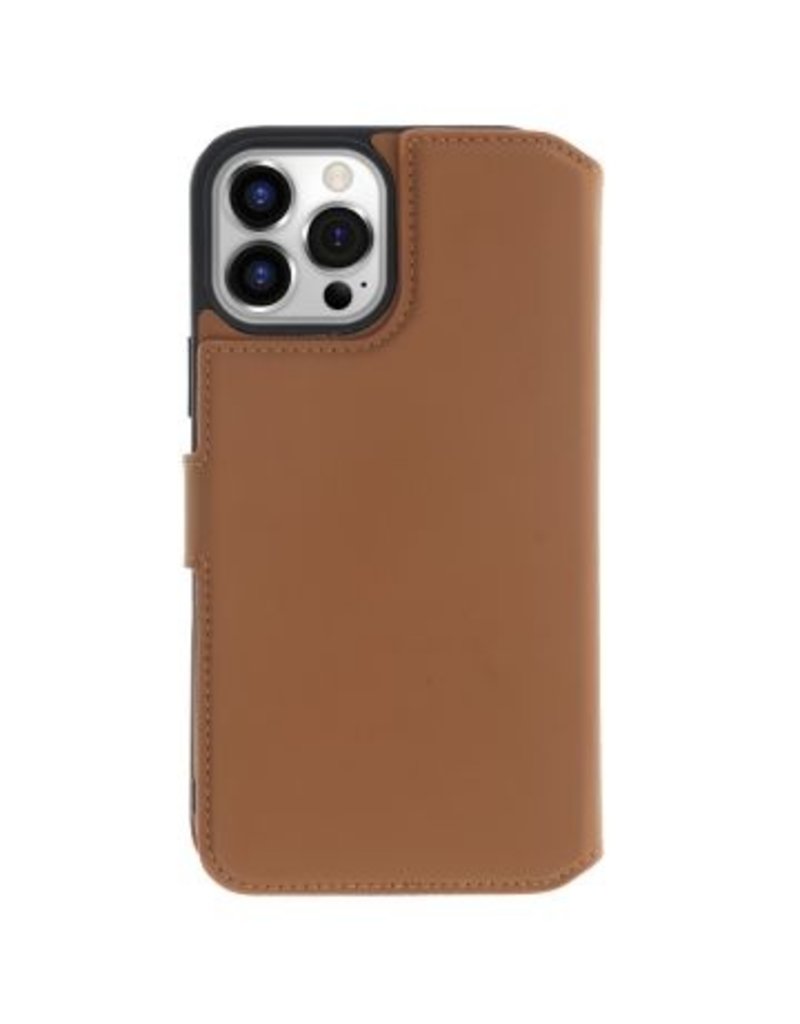 Minim Leder Handyhülle  iPhone 14 Pro Max 2 in 1 Wallet Case Cognac