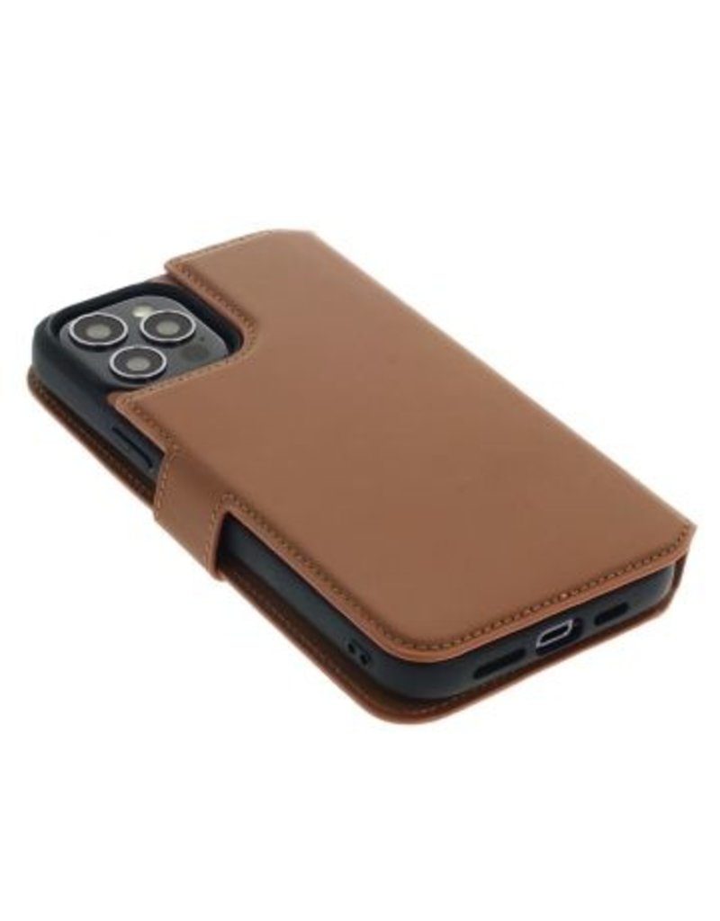 Minim Leder Handyhülle  iPhone 14 Pro Max 2 in 1 Wallet Case Cognac