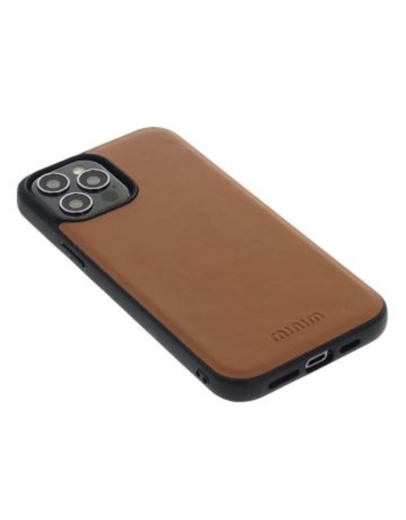 Minim Leder Handyhülle  iPhone 14 Pro Max 2 in 1 Wallet Case Cognac