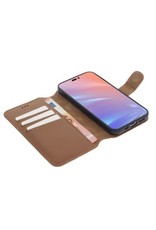 Minim Leder Handyhülle  iPhone 14 Pro Max 2 in 1 Wallet Case Cognac