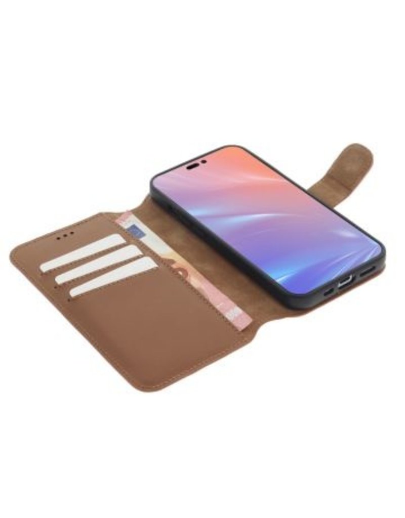 Minim Leder Handyhülle  iPhone 14 Pro Max 2 in 1 Wallet Case Cognac